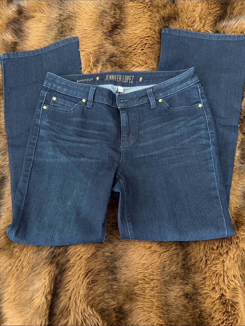 Jennifer Lopez Dark Blue Straight Leg Jeans